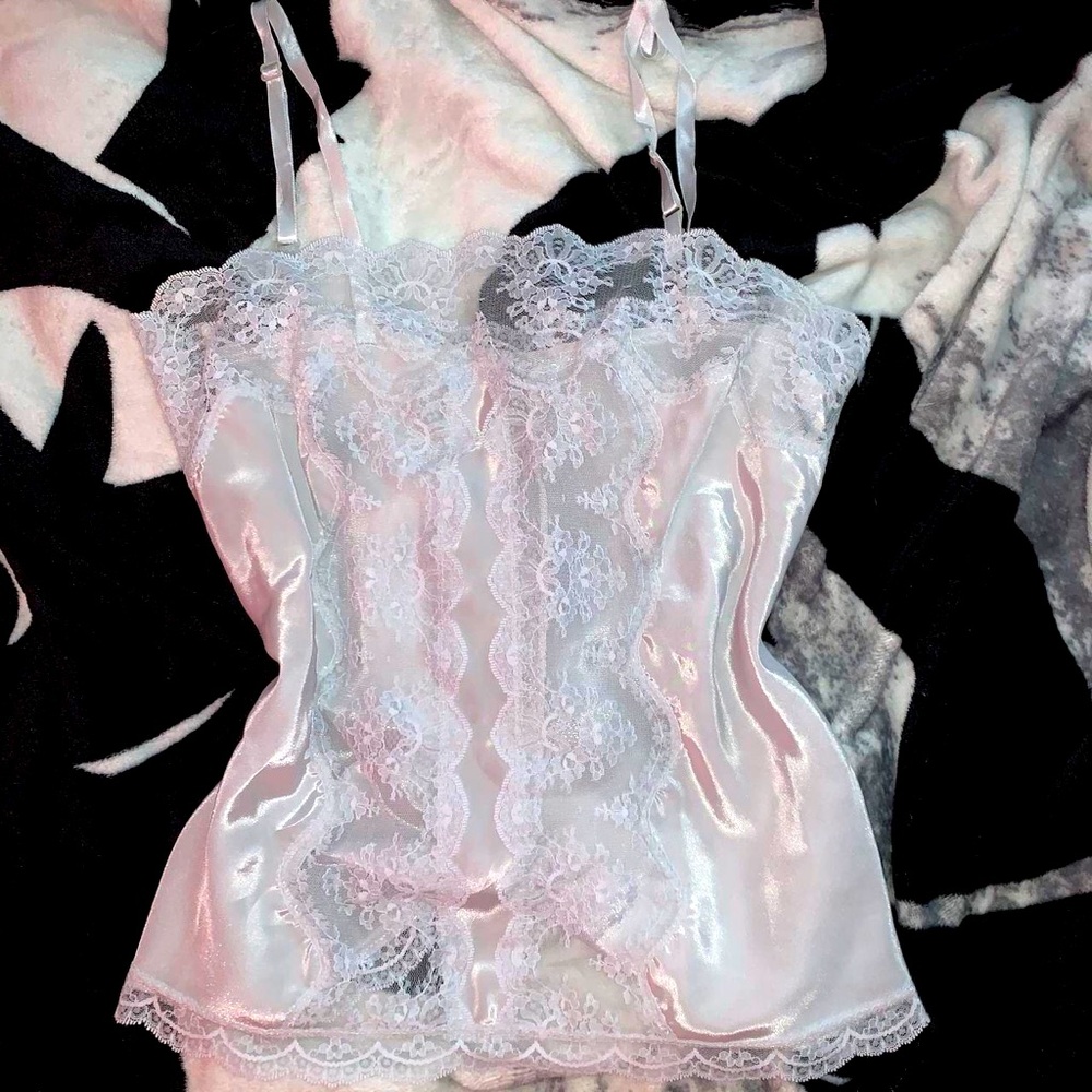grey lace sheer cami